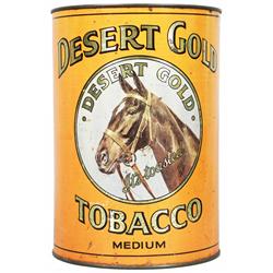Desert Gold Toasted Tobacco Tin Store Bin