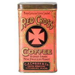 Red Cross Coffee Tin. C.A. Cross & Co