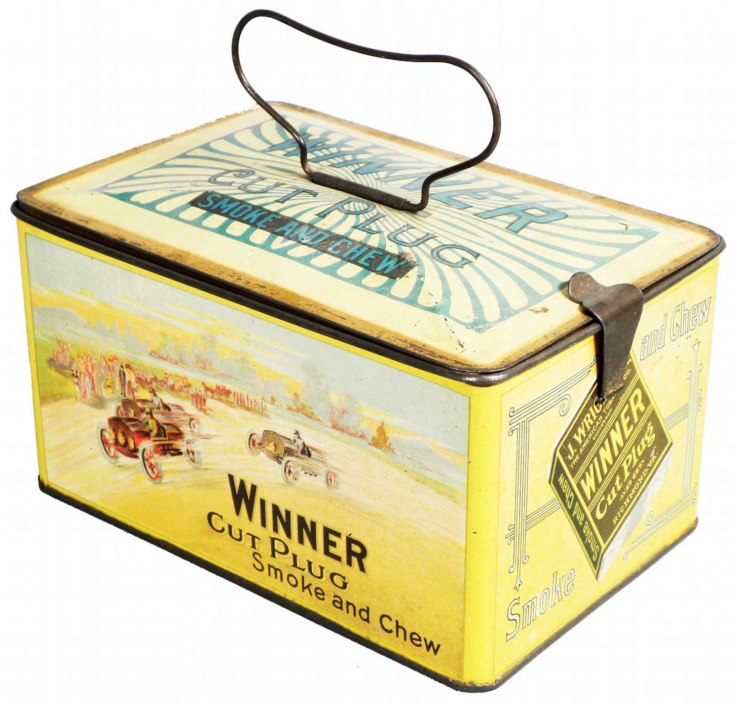 Winner Cut Plug Tobacco Lunch Box Tin