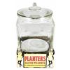 Image 1 : Planter's Peanut Store Jar w/original tin shelf talker
