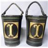 Image 1 : Pair of Two Matching Leather Fire Buckets