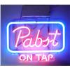 Image 1 : Pabst Blue Ribbon Beer "Pabst On Tap" Neon Sign