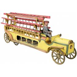 Late 1800's Tin Fire Ladder Truck