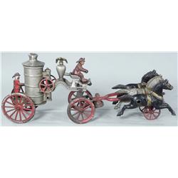 Cast Iron Horse Drawn Steam Engine Toy