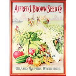 Alfred J. Brown Seed Company Paper Sign
