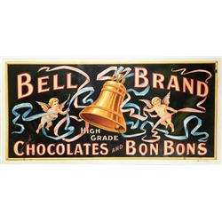 Bell Brand Chocolates & Bon Bons Tin Sign