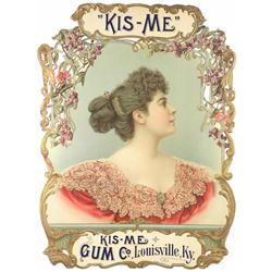 Kis-Me Embossed Die Cut Cardboard Sign