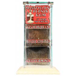 Mansfield's Pepsin Gum Glass Store Showcase