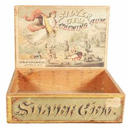 Silver Gem Chewing Gum Wood Box