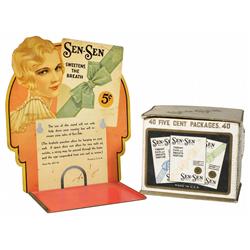 Sen-Sen Die Cut Tin Store Display