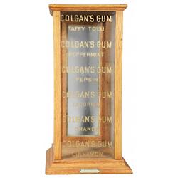 Colgan's Gum Oak and Glass Display Case