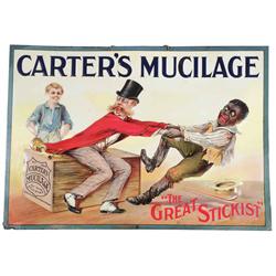 Carter's Mucilage tin chain hanging sign