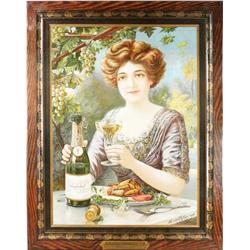 Cooks Imperial Champaign Self Framed Tin Sign