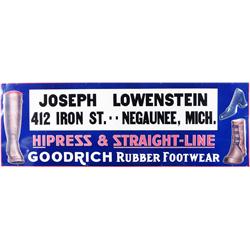 Goodrich Rubber Footwear Embossed Tin Sign