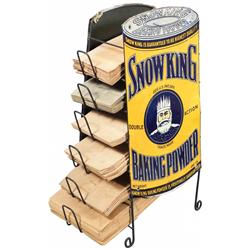 Snow King Baking Powder  Tin Bag Holder