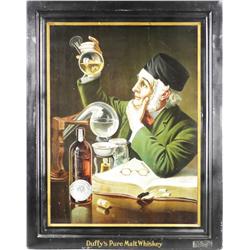 Duffy's Pure Malt Whiskey Self Framed Tin Sign