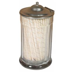 Extra Large Straw Holder, fluted glass 