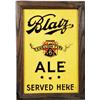 Image 1 : Blatz Ale Reverse Glass Light Up Sign