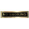 Image 1 : No Smoking Reverse Glass Sign Orig. brass frame