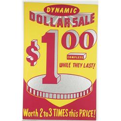 Dynamic Dollar Sale Cardboard Sign