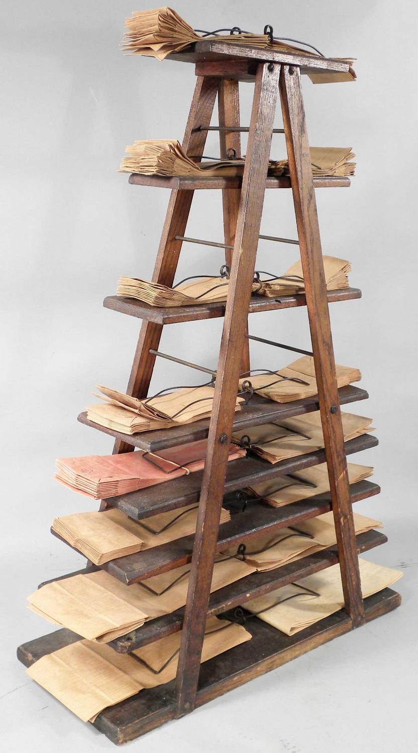 Country Store Wood Bag Holder