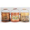 Image 1 : 3 Wood Preserve Buckets including Heinz