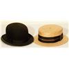 Image 1 : Two Vintage Hats, Boler and Straw