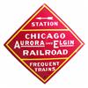 Image 1 : Chicago Aurora and Elgin Railroad Station Sign