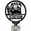Image 1 : Porcelain Bus Station-Police Station Lollipop Sign