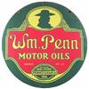 Image 1 : Wm. Penn Motor Oils Two Sided Porcelain Sign