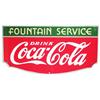 Image 1 : 1934 Fountain Service Coca Cola Porcelain Sign