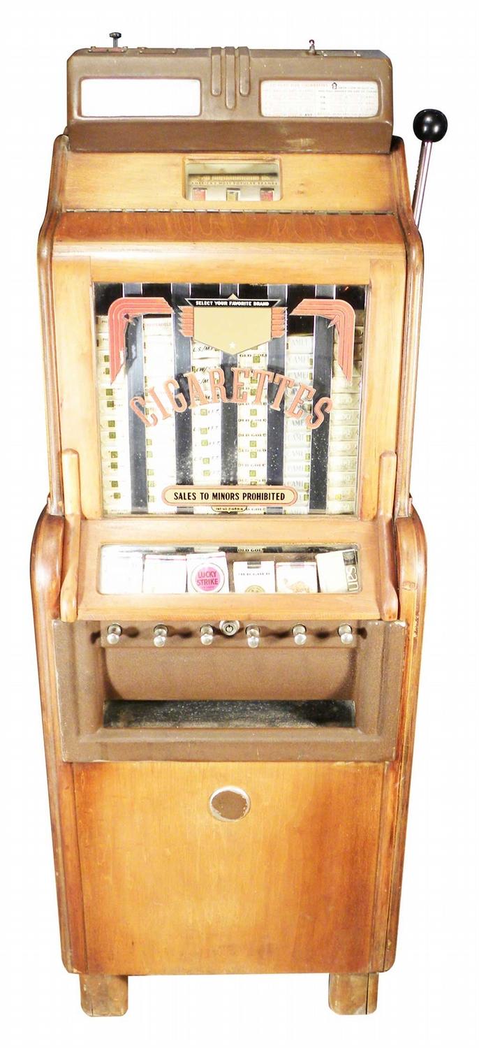 Antique Mechanical Bar Top Cigarette Slot Machine Antique Mechanical Bar Top Cigarette Slot Machine