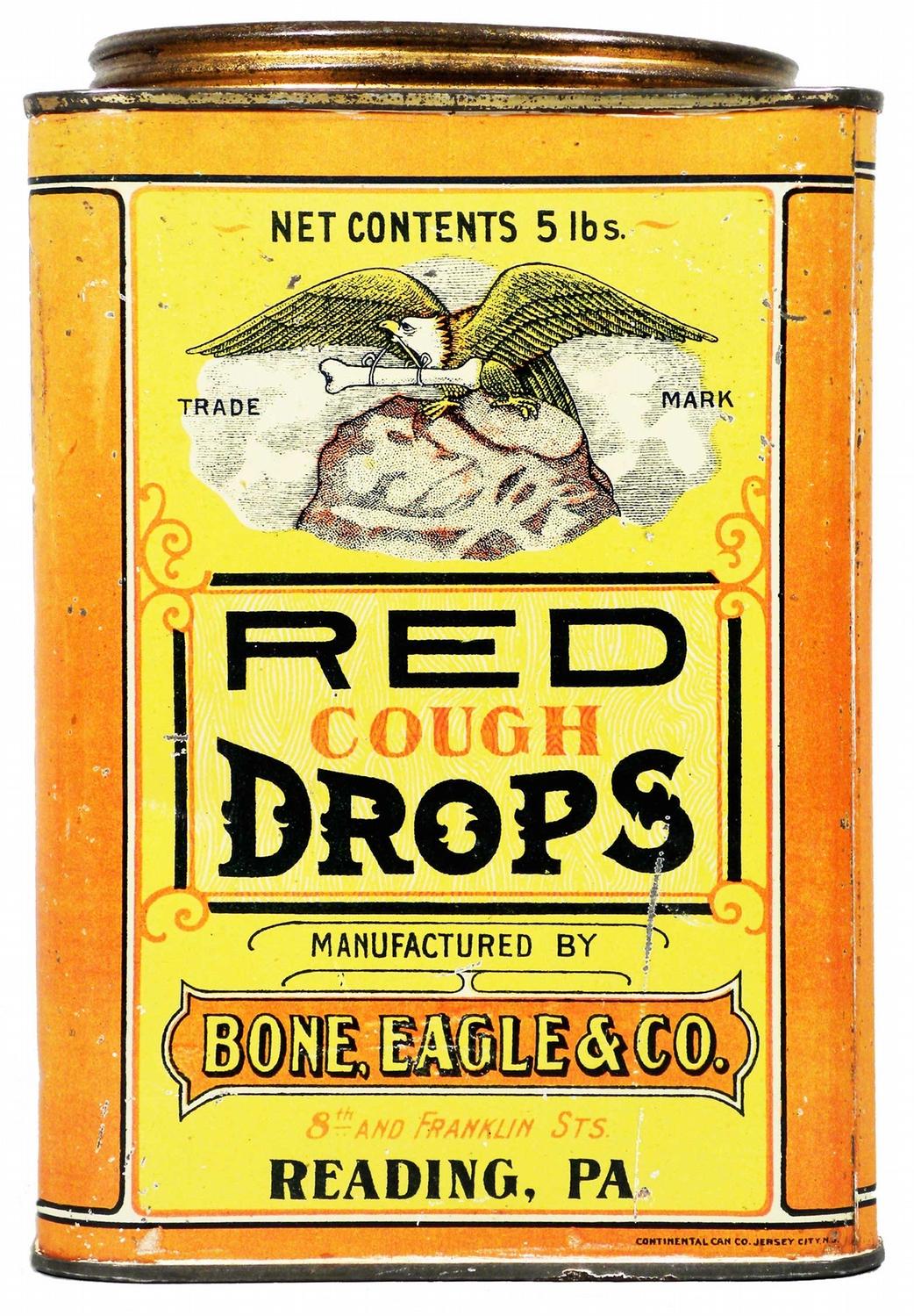 Red Cough Drops Tin