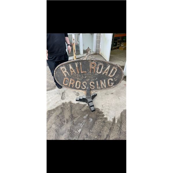 Beautiful Antique  Railroad Sign