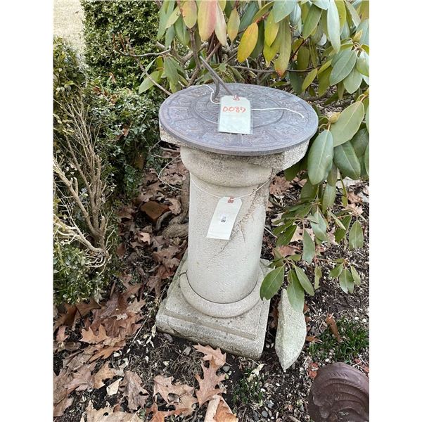Tall Stone Column with Sundial