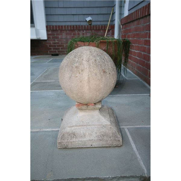 Two Stone Garden Post Finial Balls