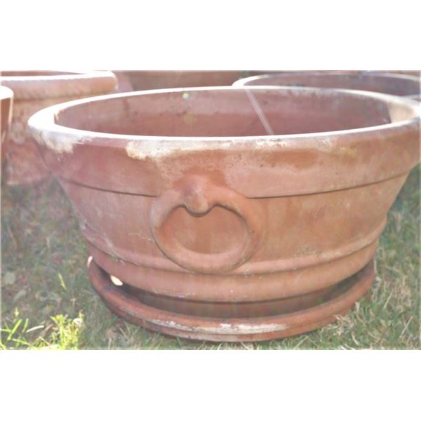 Italian Terracotta 5  large low pots