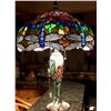 Image 2 : Decorative Leaded Tiffany Style Lamp w/ Dragonflies