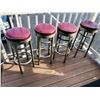 Image 1 : Four Mid Century Modern Aluminum Stools