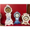 Image 3 : 5 Miniature Procelain Dresser Clocks