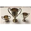 Image 1 : (3) trophies (2) are STERLING won by Molly Punderson Rockwell one is plated