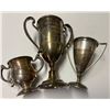 Image 5 : (3) trophies (2) are STERLING won by Molly Punderson Rockwell one is plated