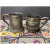 Image 1 : (2) Pewter NAUTICAL theme mugs dated 1902-1904 WAREHAM YACHT CLUB