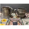 Image 7 : (2) Pewter NAUTICAL theme mugs dated 1902-1904 WAREHAM YACHT CLUB