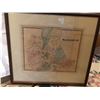 Image 4 : Great Historic Lot of 3 WATERBURY MAPS/Article framed