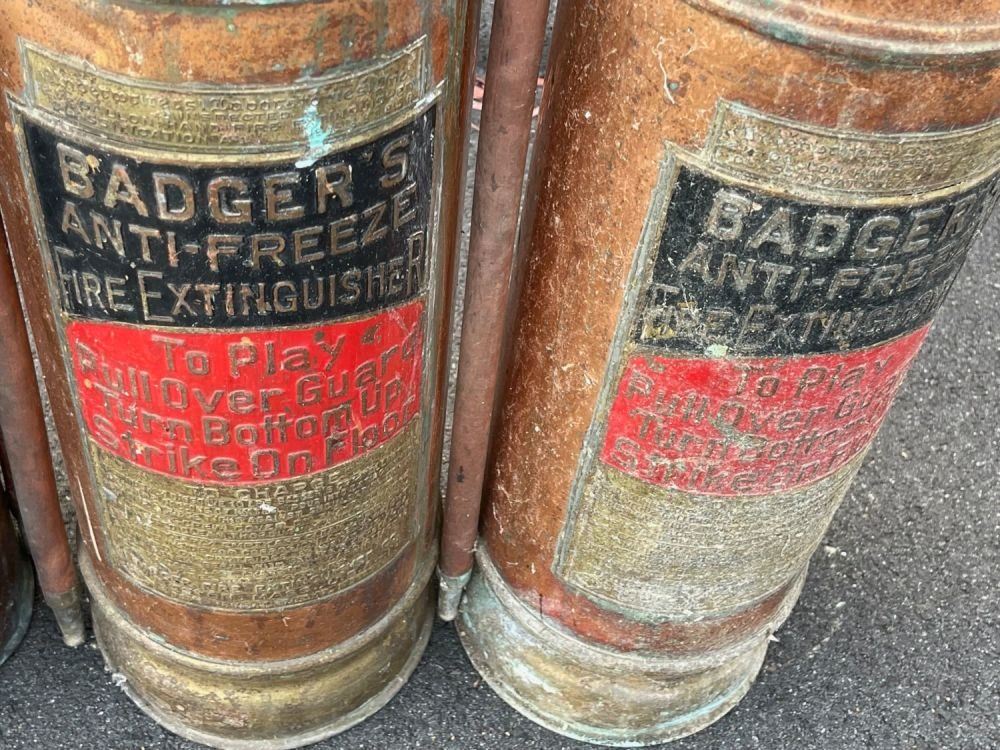 Vintage Fire Extinguisher Lighting Badgers AntiFreeze Fire Extinguishers