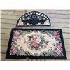 Image 1 : Vintage Hooked Rugs, Floral and Welcome