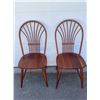 Image 2 : 4 Cherry Windsor Wheat Back Chairs
