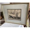 Image 2 : Framed sketch of Ship at Sea