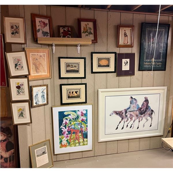 PALM BEACH ESTATE-Spectacular WALL ART Lot of (18) Great colors, styles, mix of types